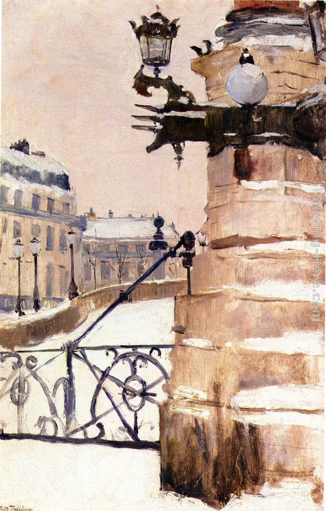 Vinter I Paris painting - Fritz Thaulow Vinter I Paris art painting